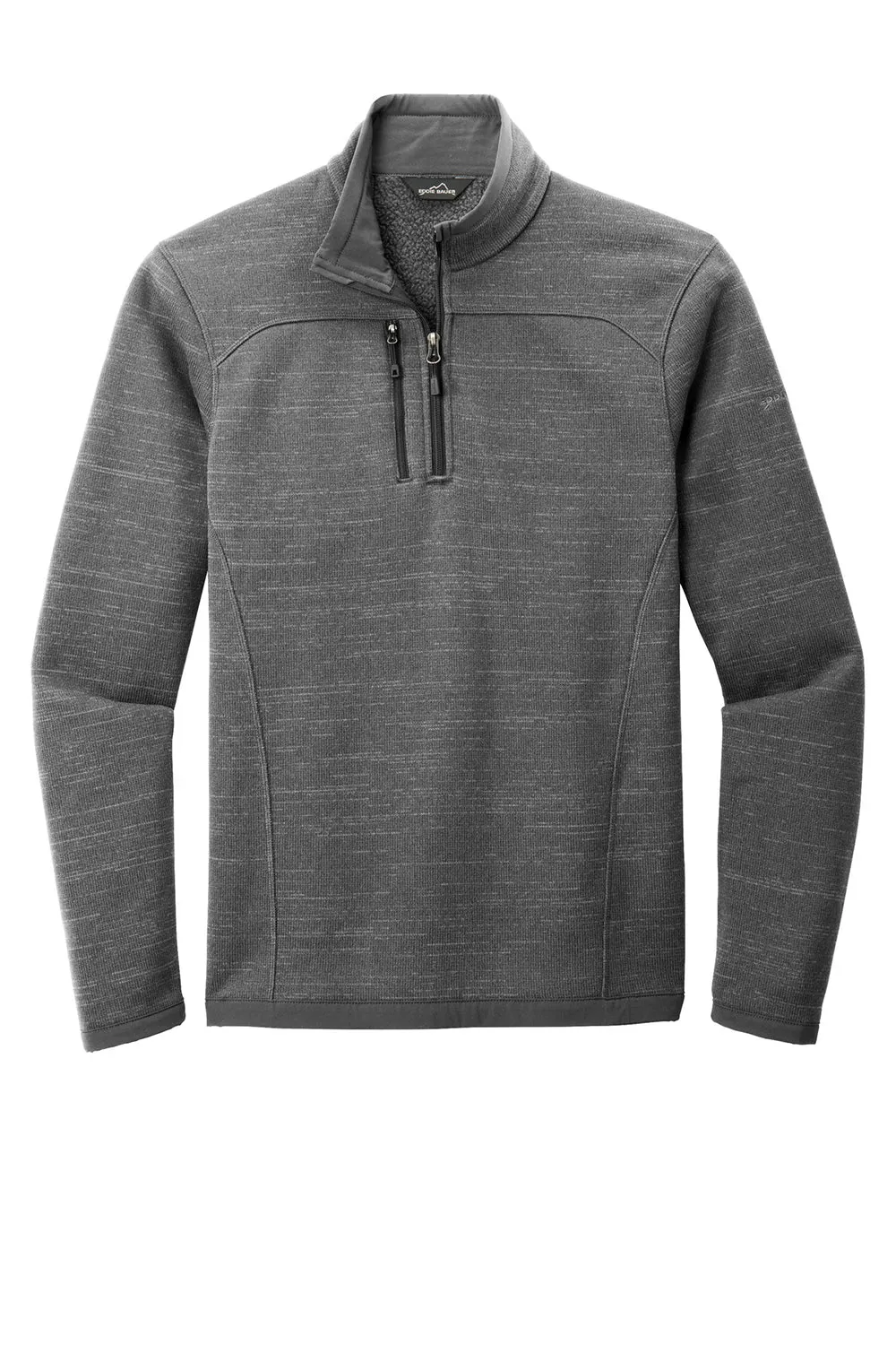 Eddie Bauer Mens Pill Resistant Fleece 1/4 Zip Jacket - Heather Dark Grey