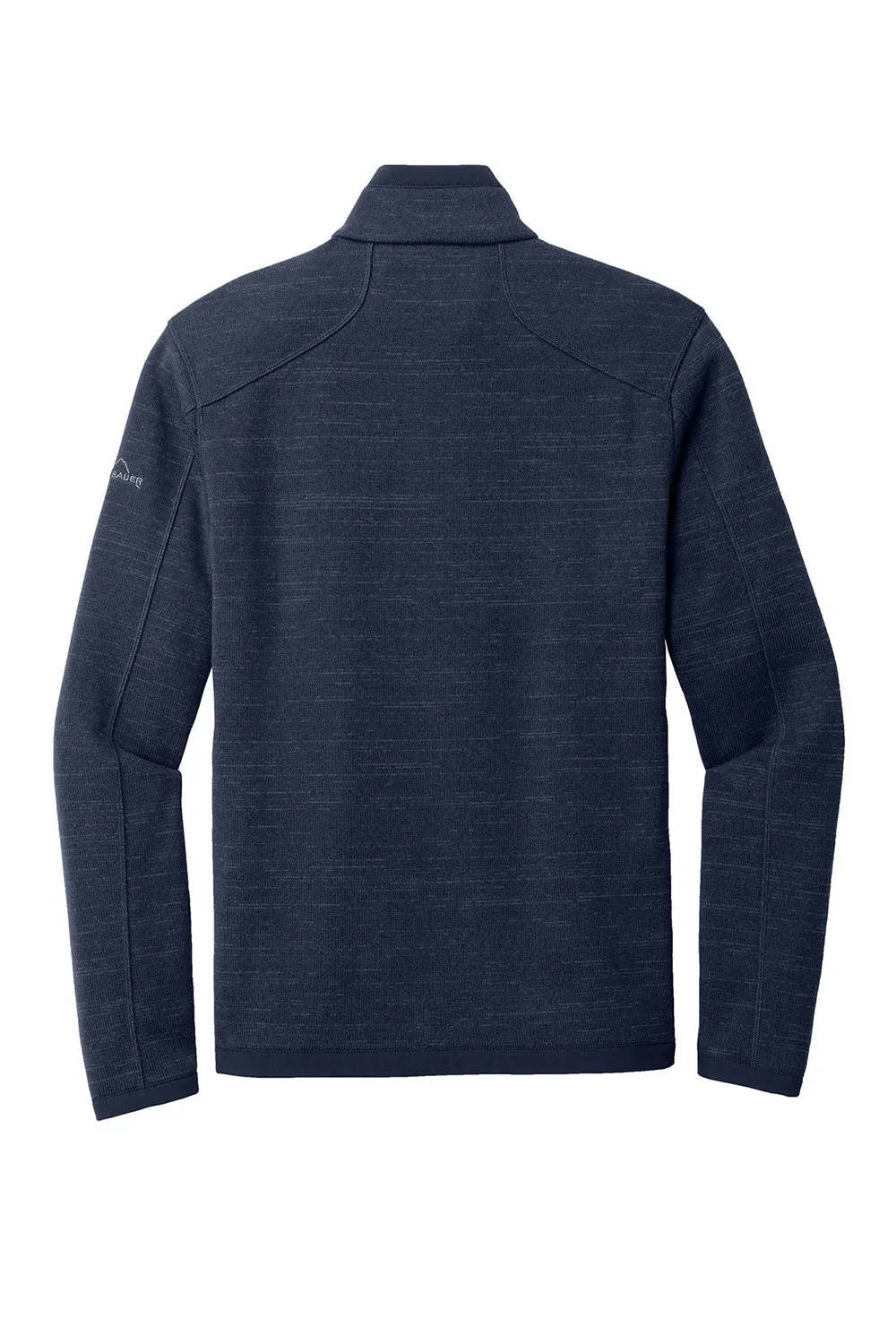 Eddie Bauer Mens Pill Resistant Fleece 1/4 Zip Jacket - Heather River Navy Blue