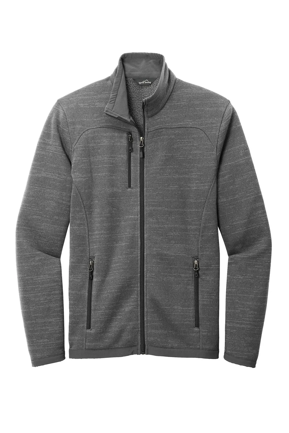 Eddie Bauer Mens Pill Resistant Fleece Full Zip Jacket - Heather Dark Grey