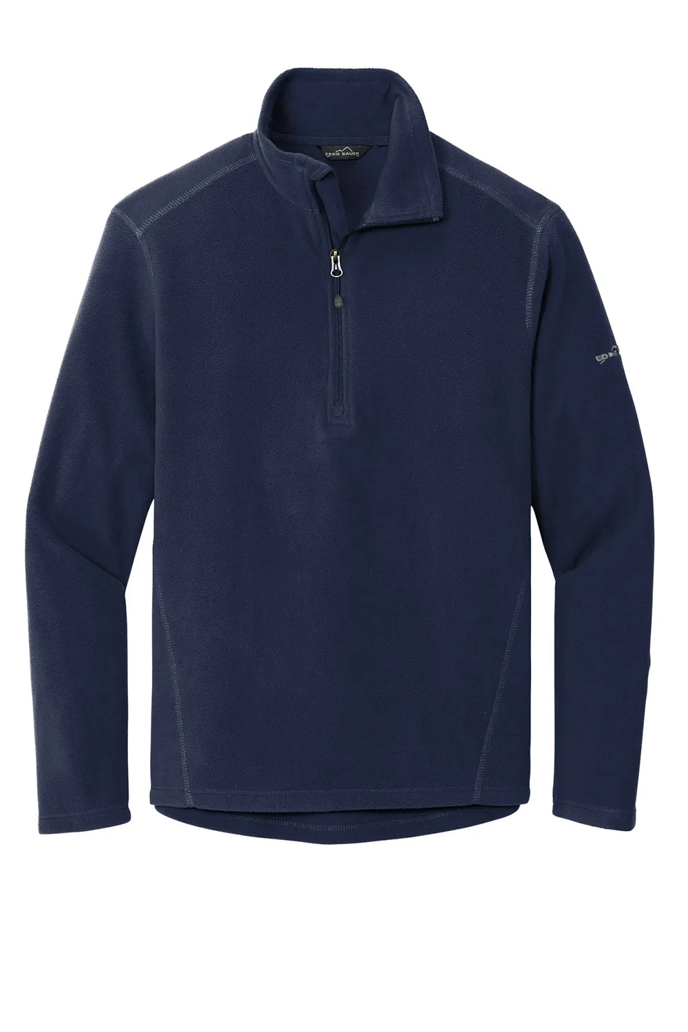 Eddie Bauer Mens Pill Resistant Microfleece 1/4 Zip Sweatshirt - Navy Blue