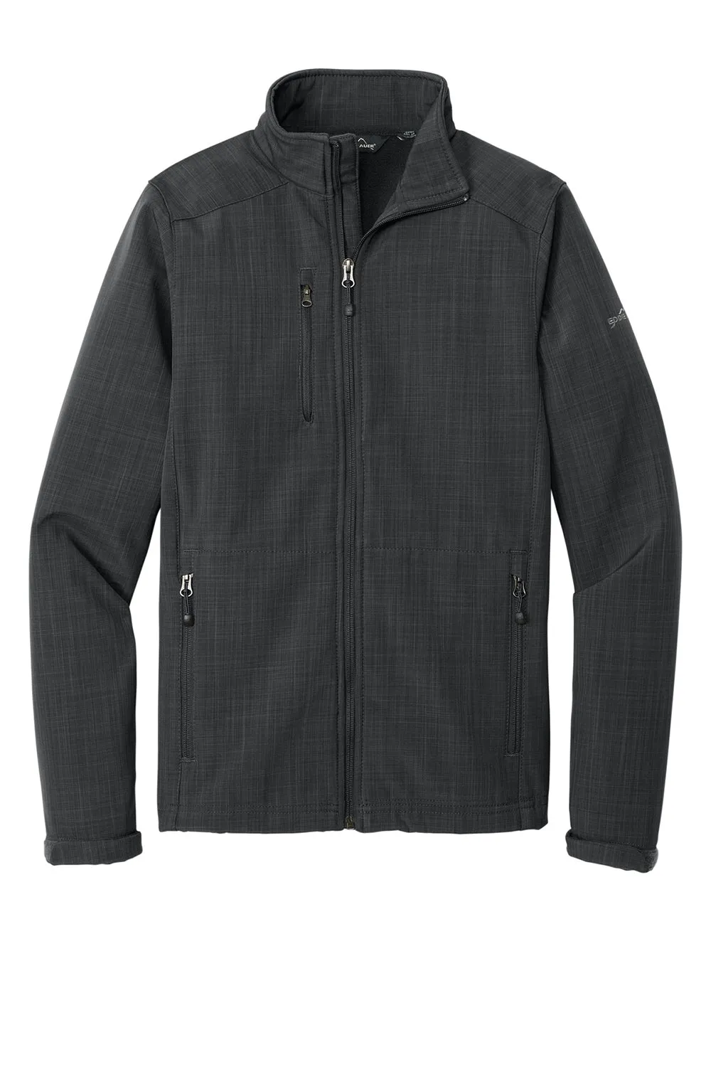 Eddie Bauer Mens Shaded Crosshatch Wind & Water Resistant Full Zip Jacket - Grey