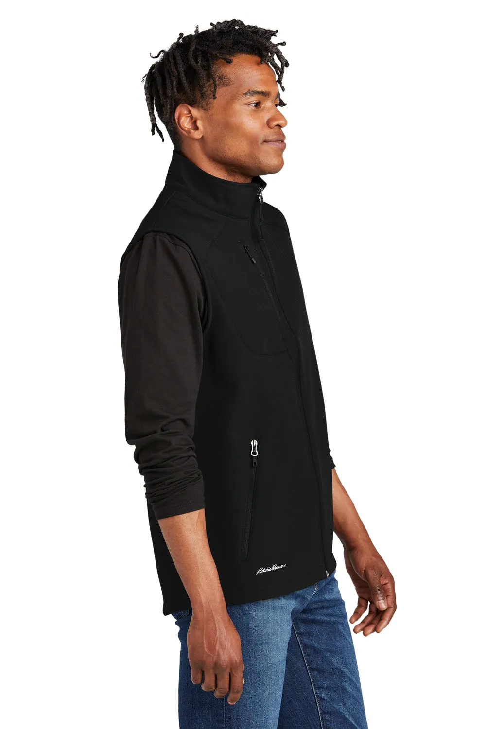 Eddie Bauer Mens Stretch Soft Shell Full Zip Vest - Deep Black