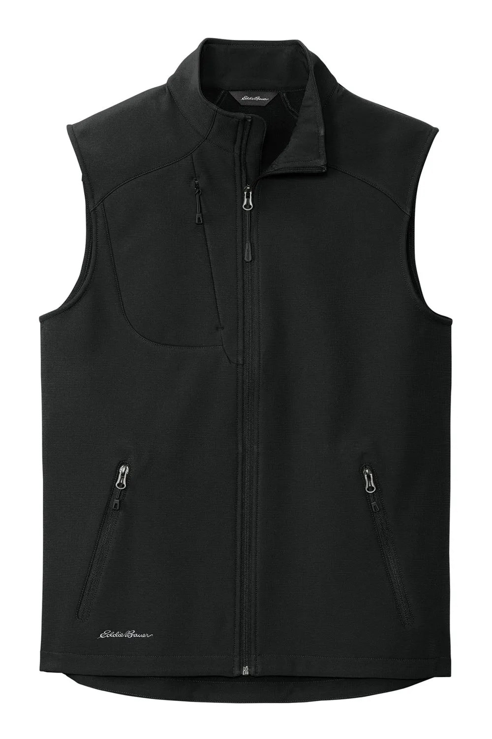 Eddie Bauer Mens Stretch Soft Shell Full Zip Vest - Deep Black