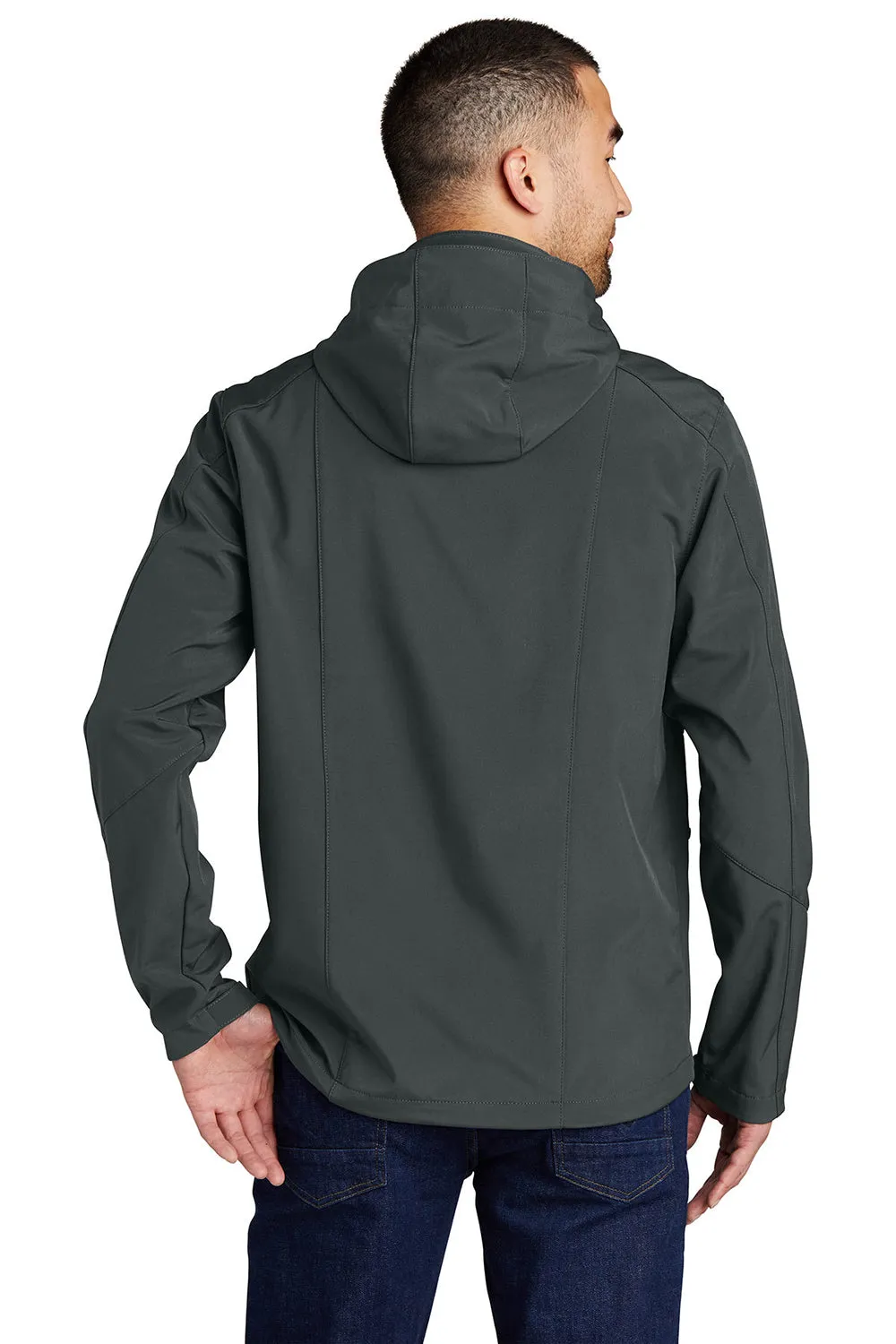 Eddie Bauer Mens Water Resistant Full Zip Hooded Jacket - Steel Grey