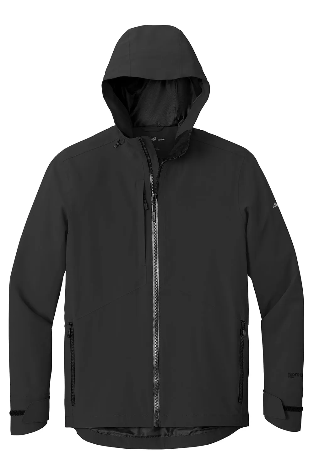 Eddie Bauer Mens WeatherEdge Plus Waterproof Full Zip Hooded Jacket - Deep Black