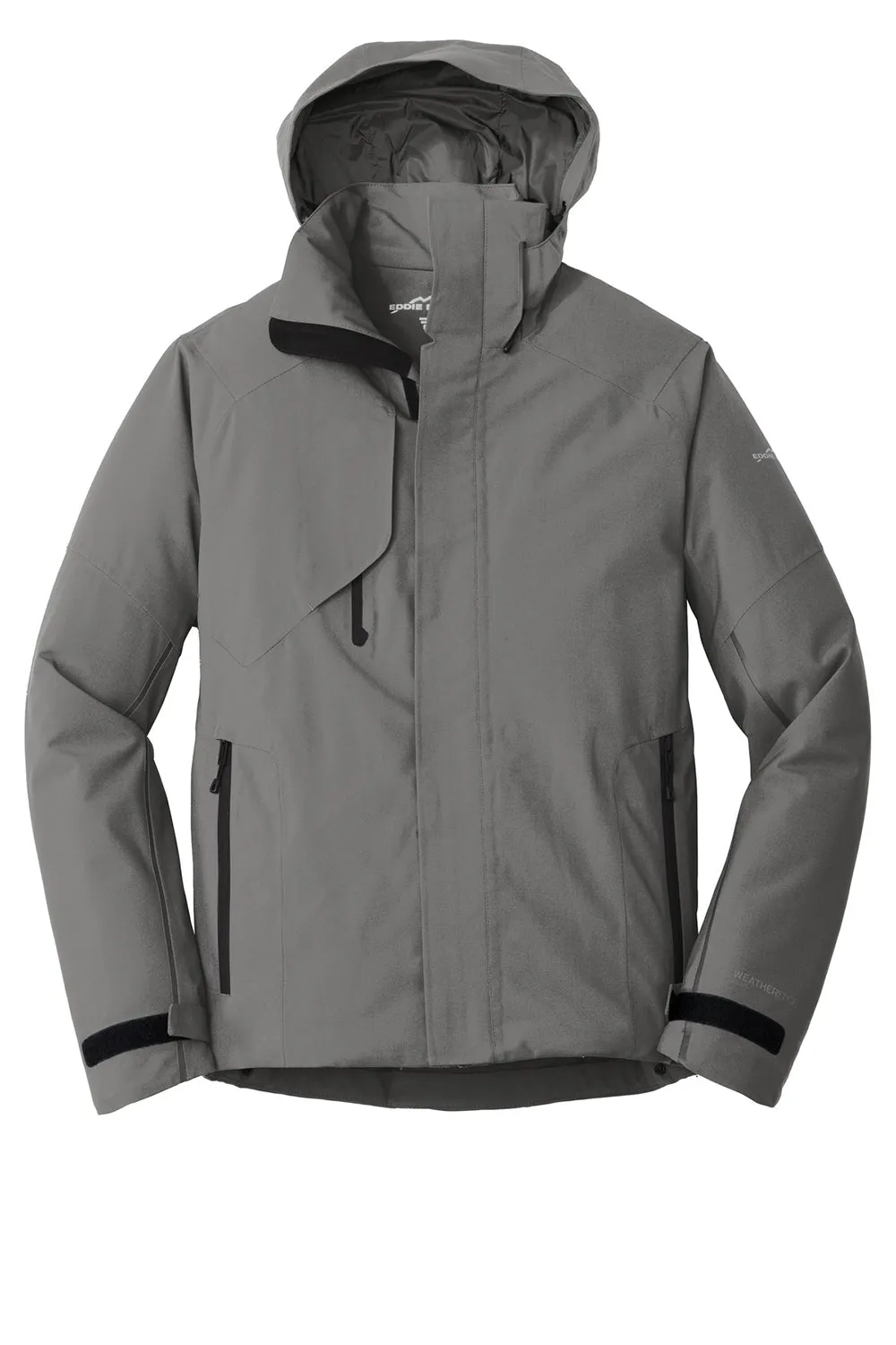 Eddie Bauer Mens WeatherEdge Plus Waterproof Full Zip Hooded Jacket - Metal Grey