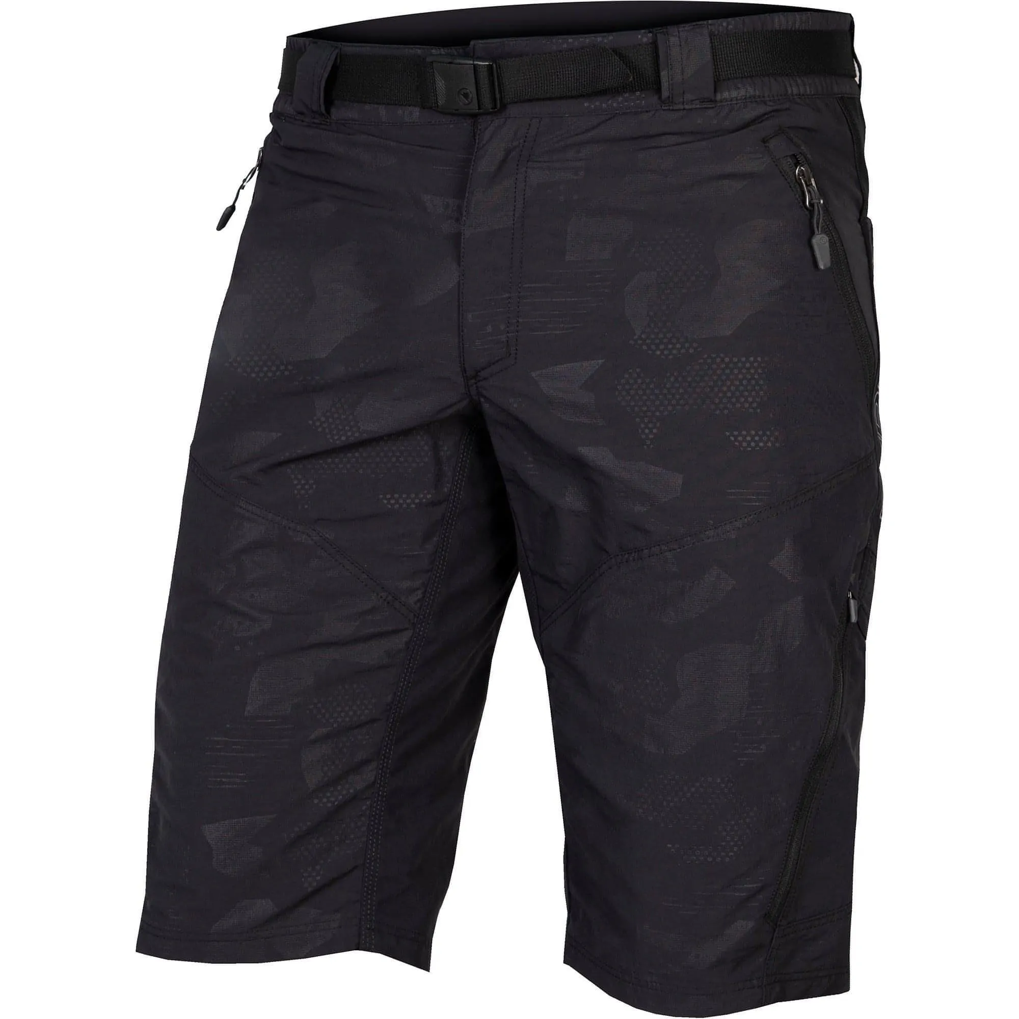 Endura Hummvee Mens Baggy Cycling Shorts With Liner - Black men's shorts for summer activities and lounging