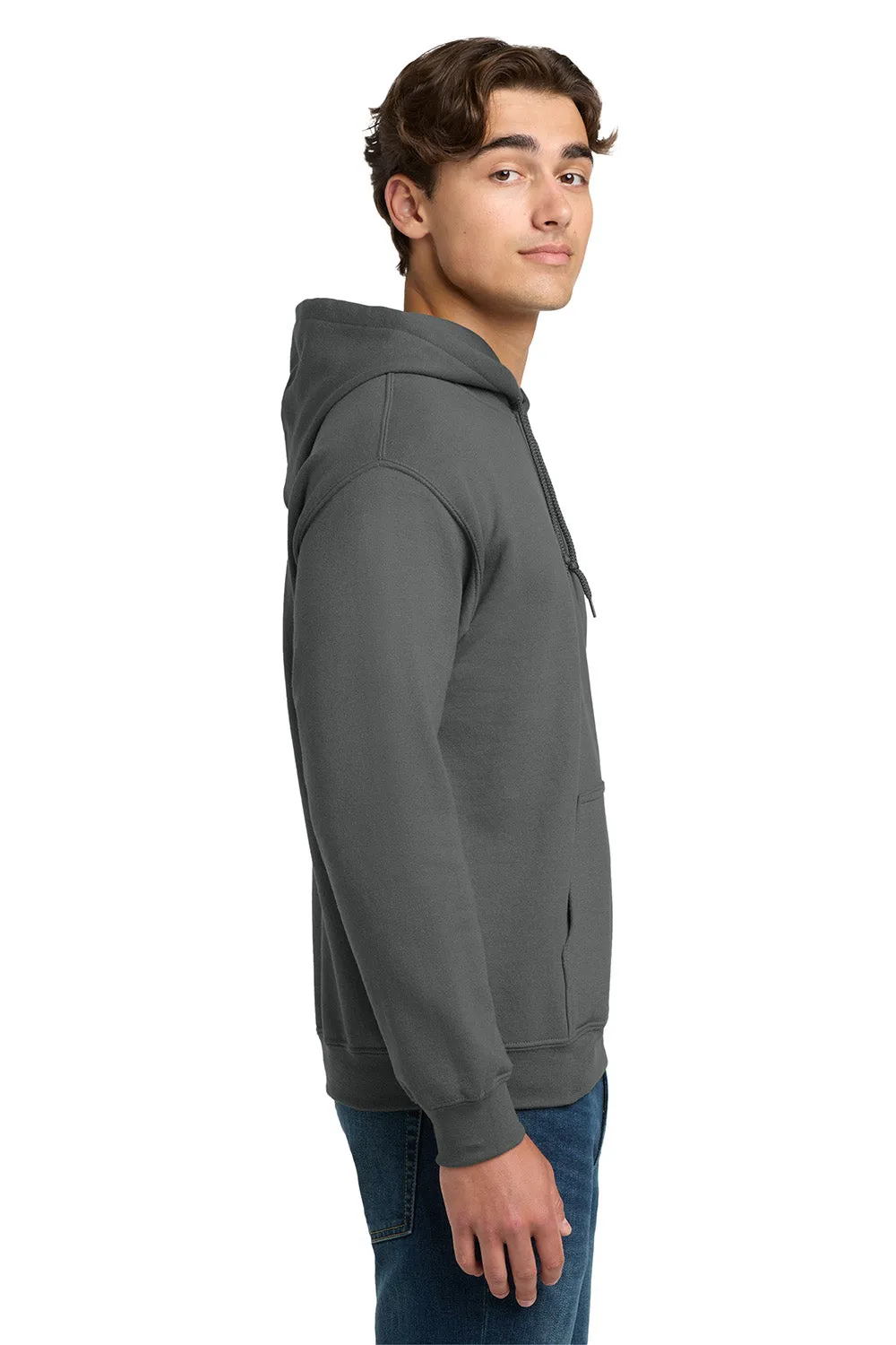 Gildan Mens DryBlend Moisture Wicking Hooded Sweatshirt Hoodie w/ Pouch Pocket - Charcoal Grey