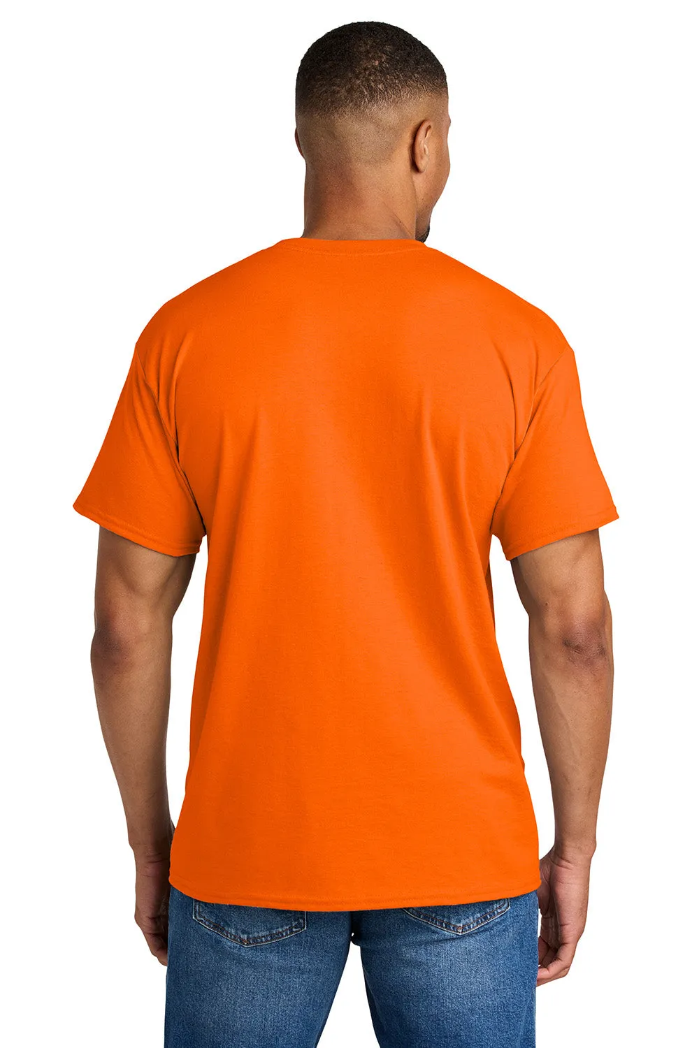 Gildan Mens DryBlend Moisture Wicking Short Sleeve Crewneck T-Shirt - Safety Orange