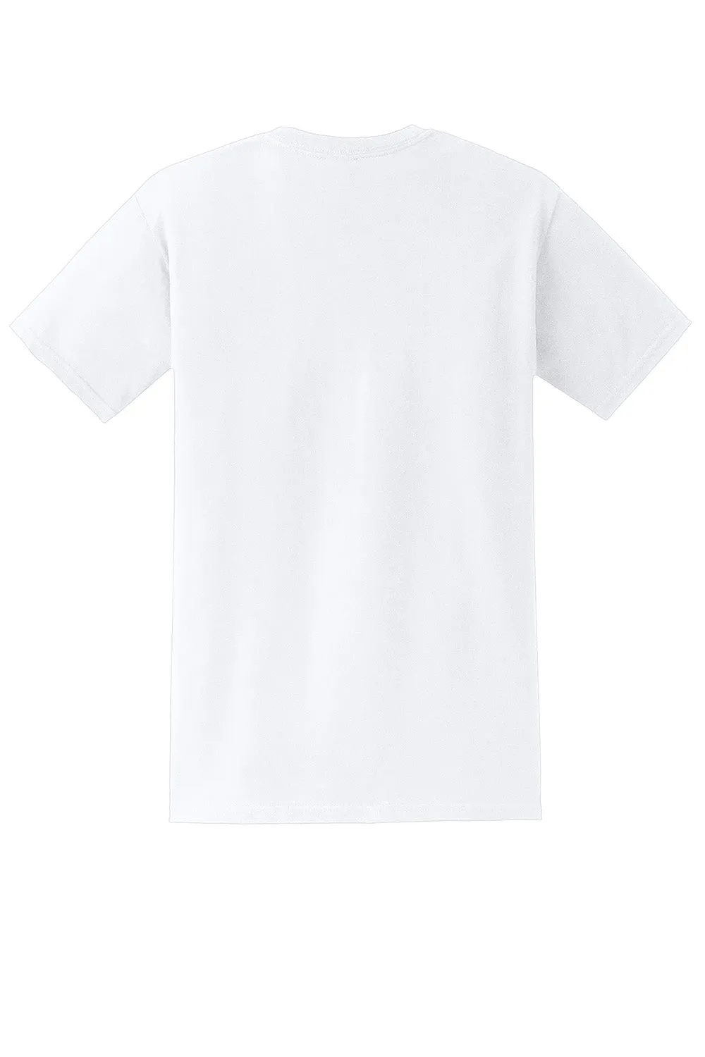 Gildan Mens DryBlend Moisture Wicking Short Sleeve Crewneck T-Shirt w/ Pocket - White