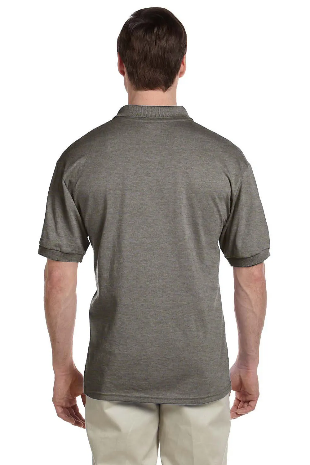 Gildan Mens DryBlend Moisture Wicking Short Sleeve Polo Shirt - Heather Graphite Grey