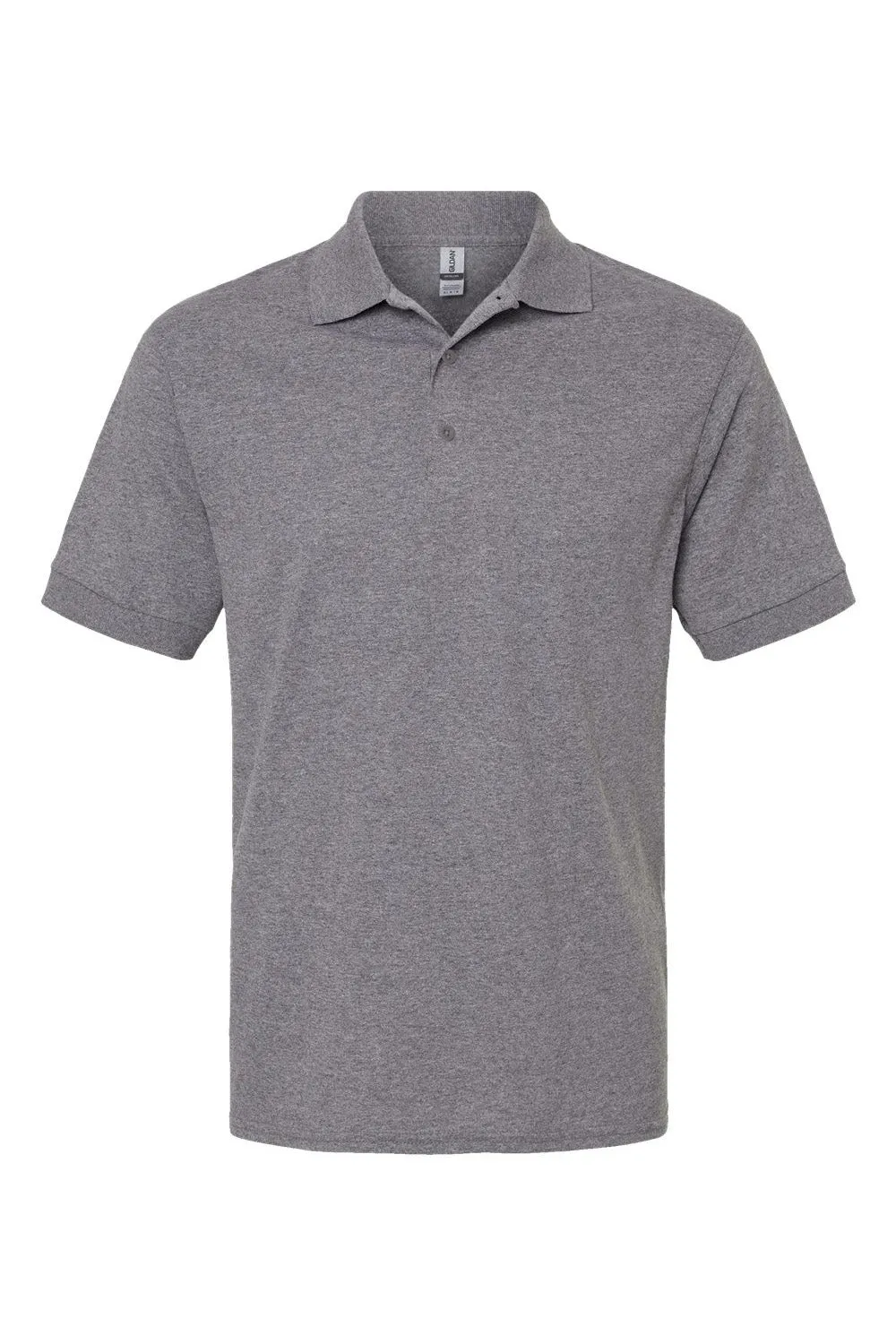 Gildan Mens DryBlend Moisture Wicking Short Sleeve Polo Shirt - Heather Graphite Grey