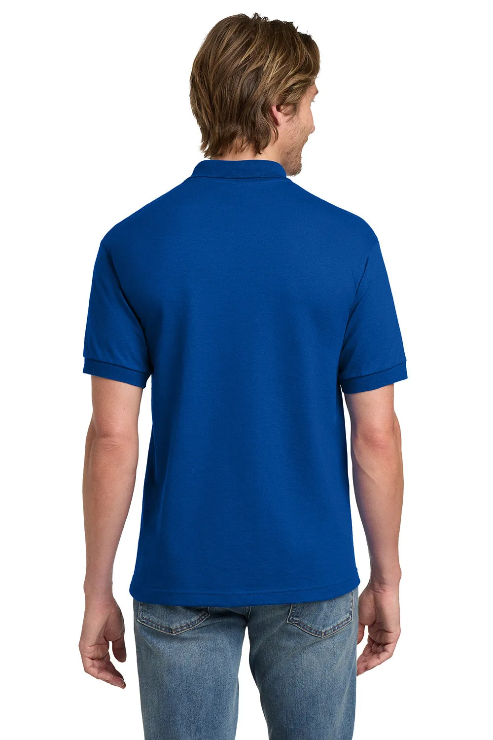 Gildan Mens DryBlend Moisture Wicking Short Sleeve Polo Shirt - Royal Blue