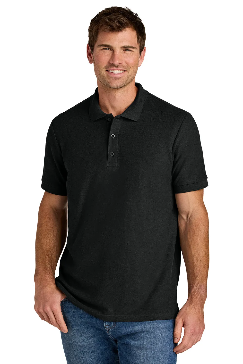 Gildan Mens Hammer Pique Short Sleeve Polo Shirt - Black