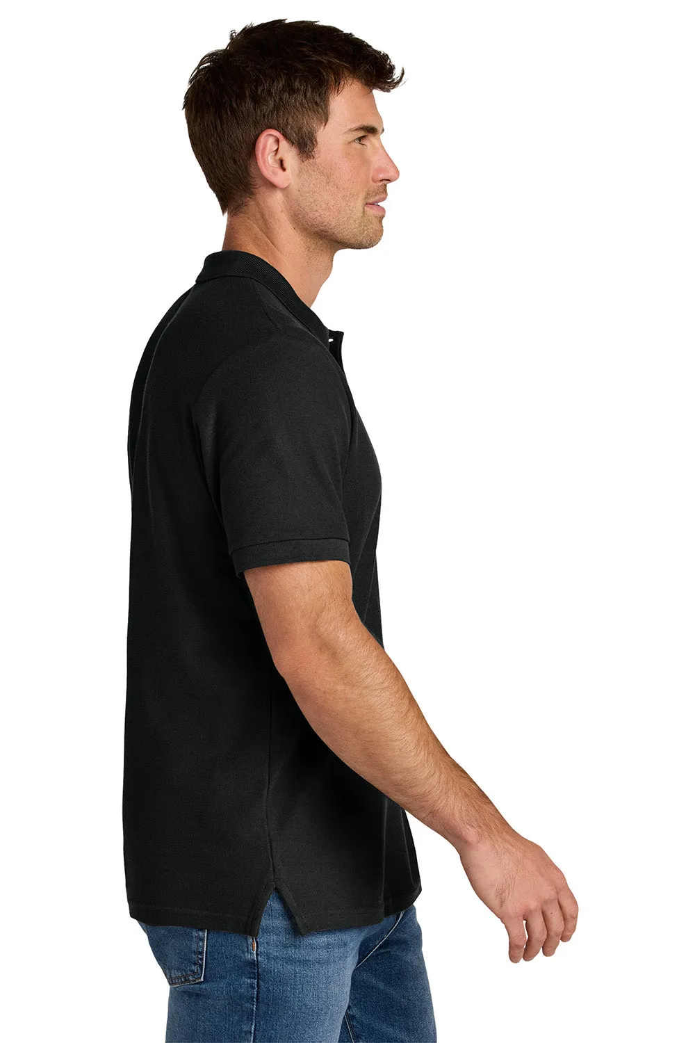 Gildan Mens Hammer Pique Short Sleeve Polo Shirt - Black