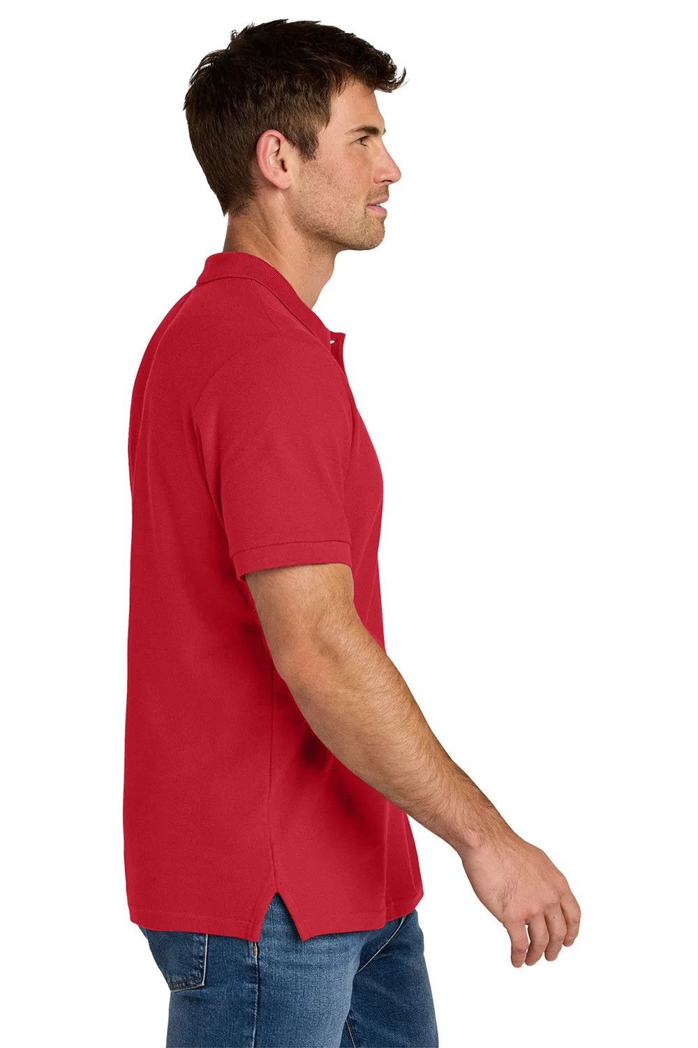 Gildan Mens Hammer Pique Short Sleeve Polo Shirt - Red