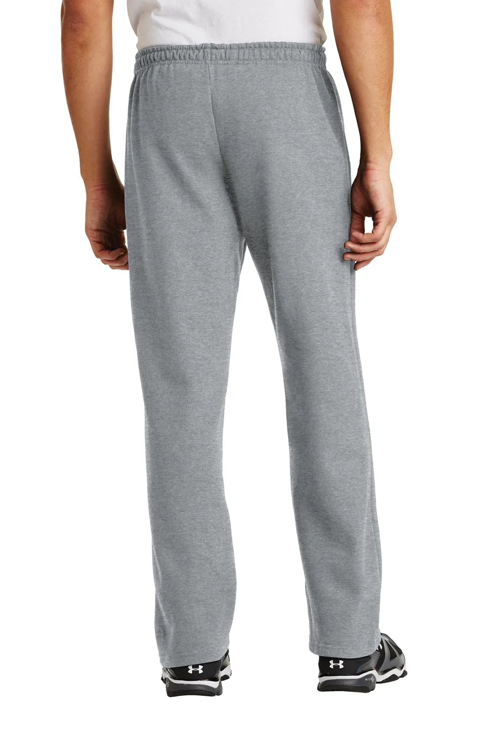 Gildan Mens Heavy Blend Open Bottom Sweatpants - Sport Grey