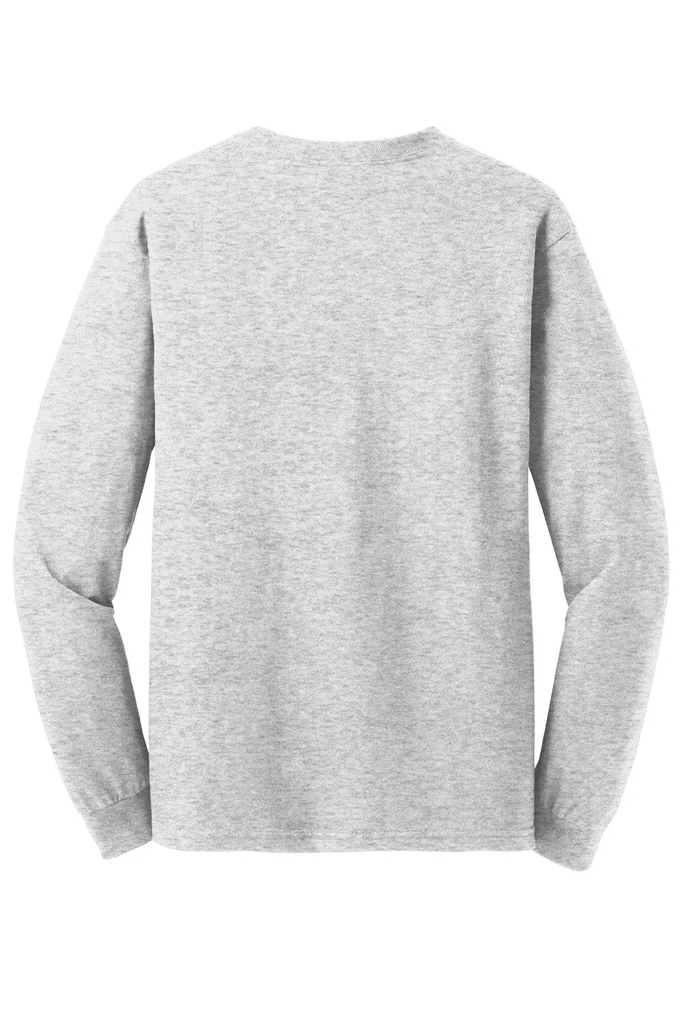 Gildan Mens Long Sleeve Crewneck T-Shirt - Ash Grey