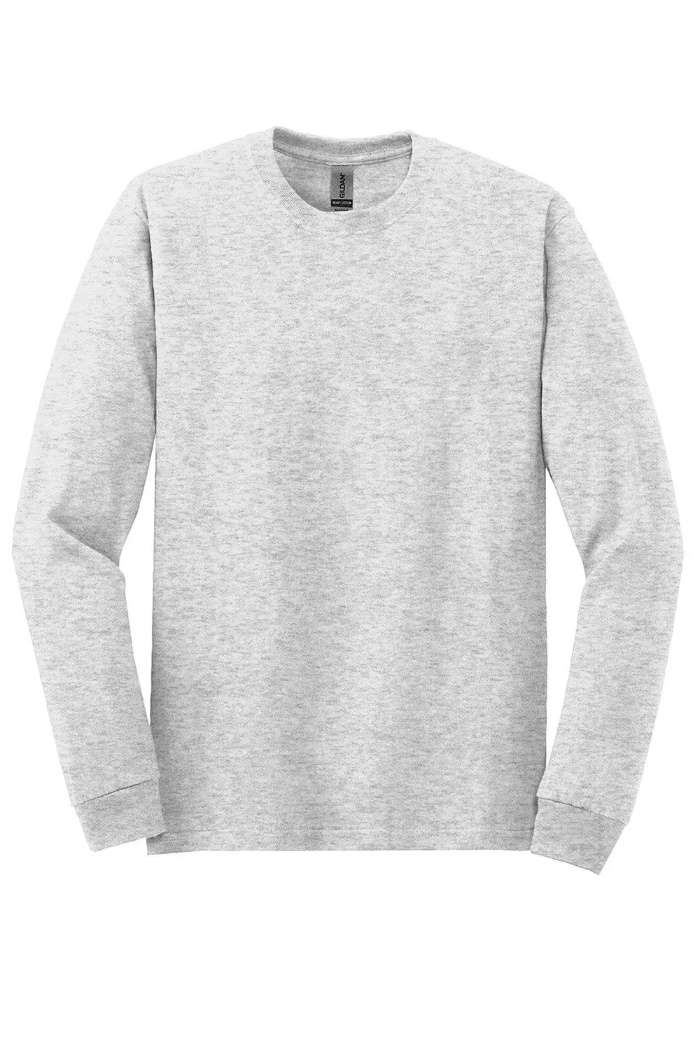Gildan Mens Long Sleeve Crewneck T-Shirt - Ash Grey