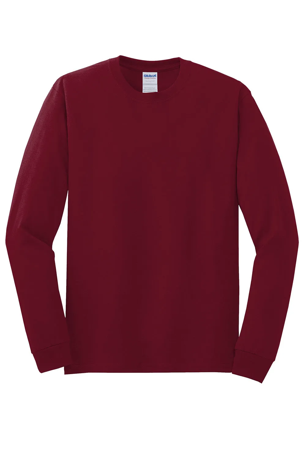 Gildan Mens Long Sleeve Crewneck T-Shirt - Cardinal Red