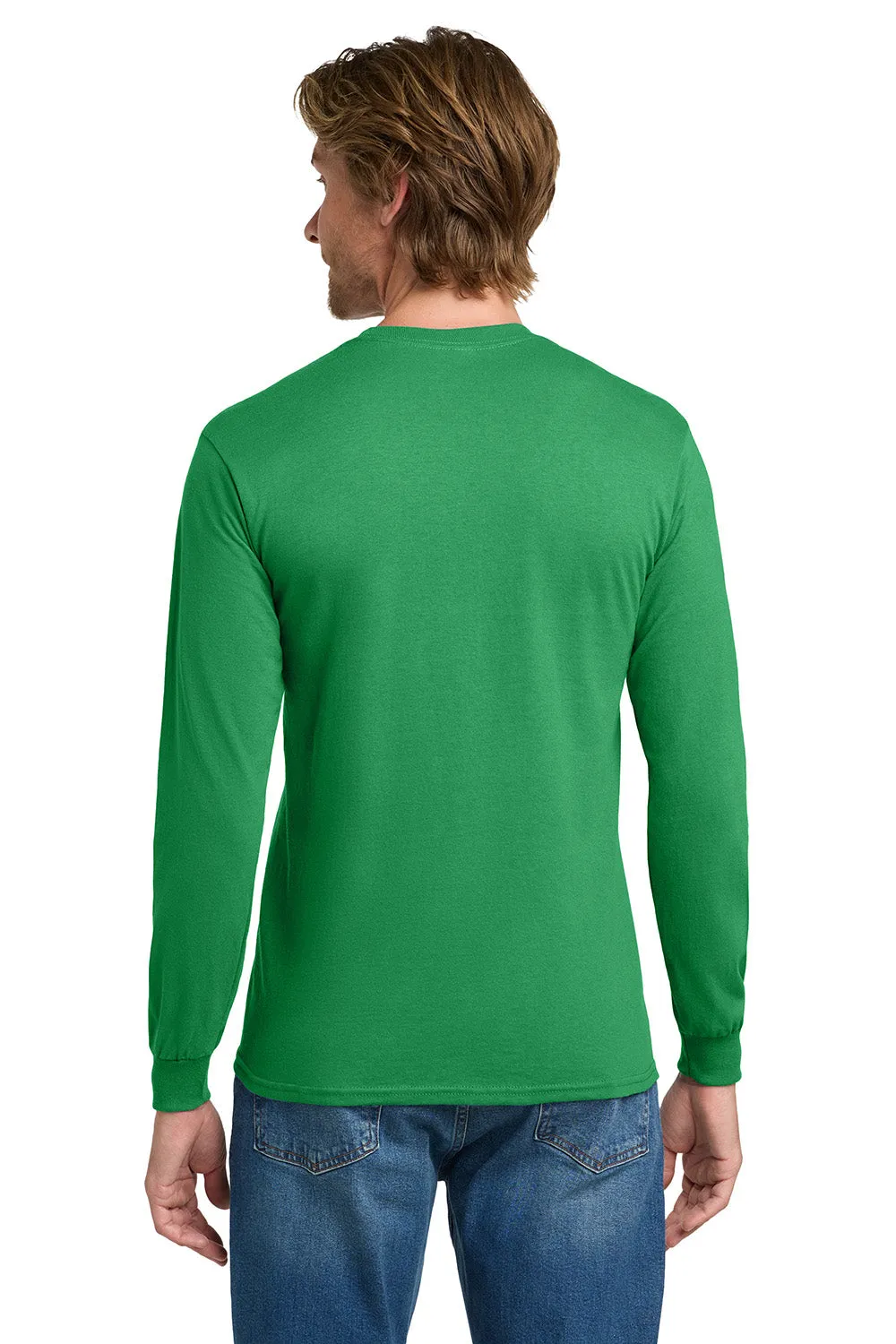 Gildan Mens Long Sleeve Crewneck T-Shirt - Irish Green