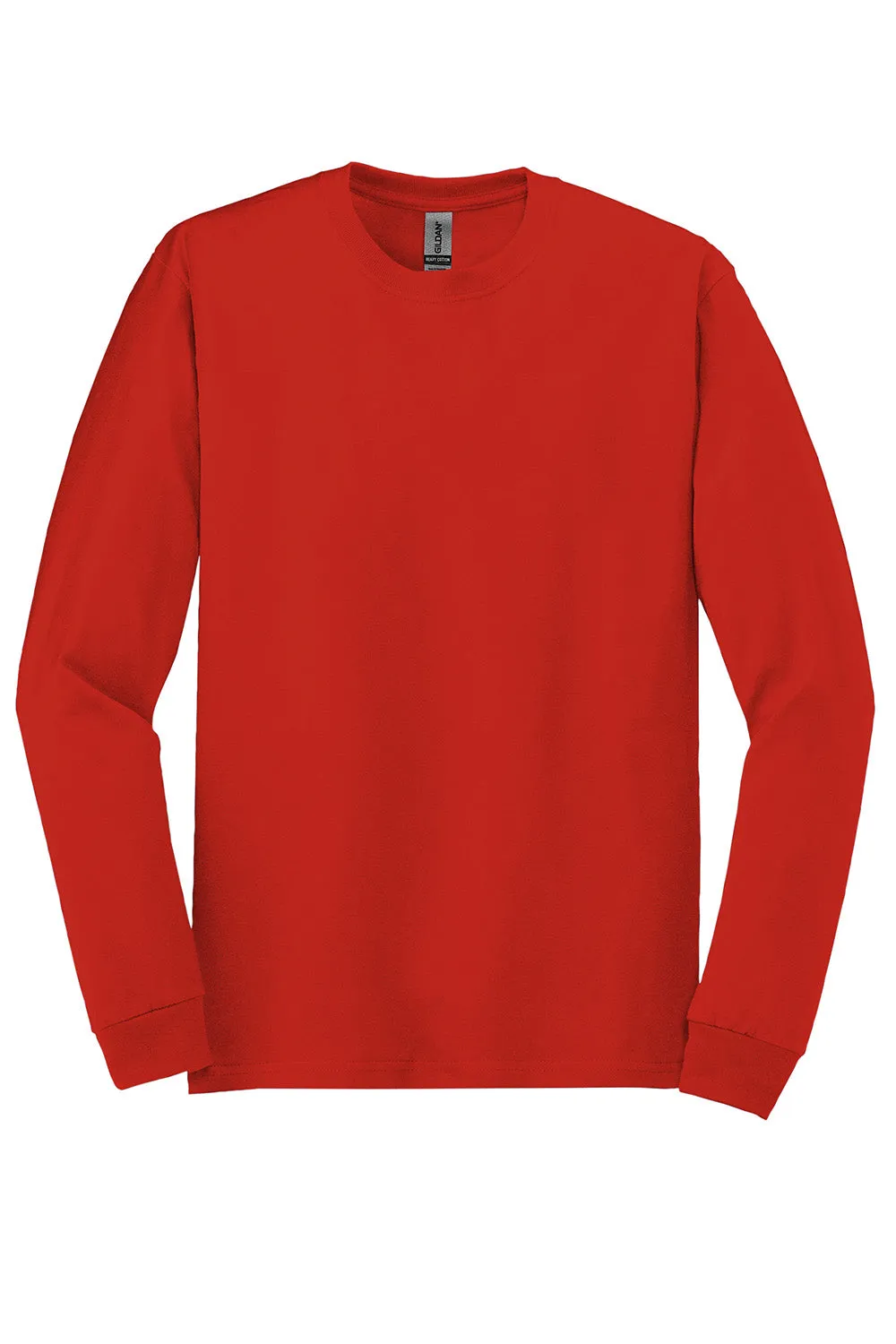 Gildan Mens Long Sleeve Crewneck T-Shirt - Red