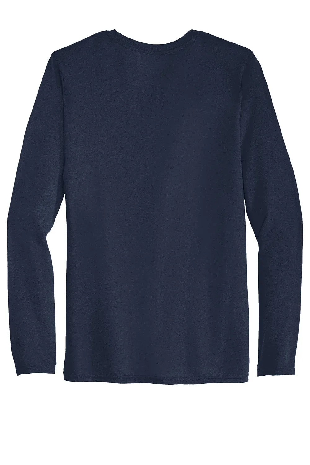 Gildan Mens Performance Jersey Moisture Wicking Long Sleeve Crewneck T-Shirt - Navy Blue