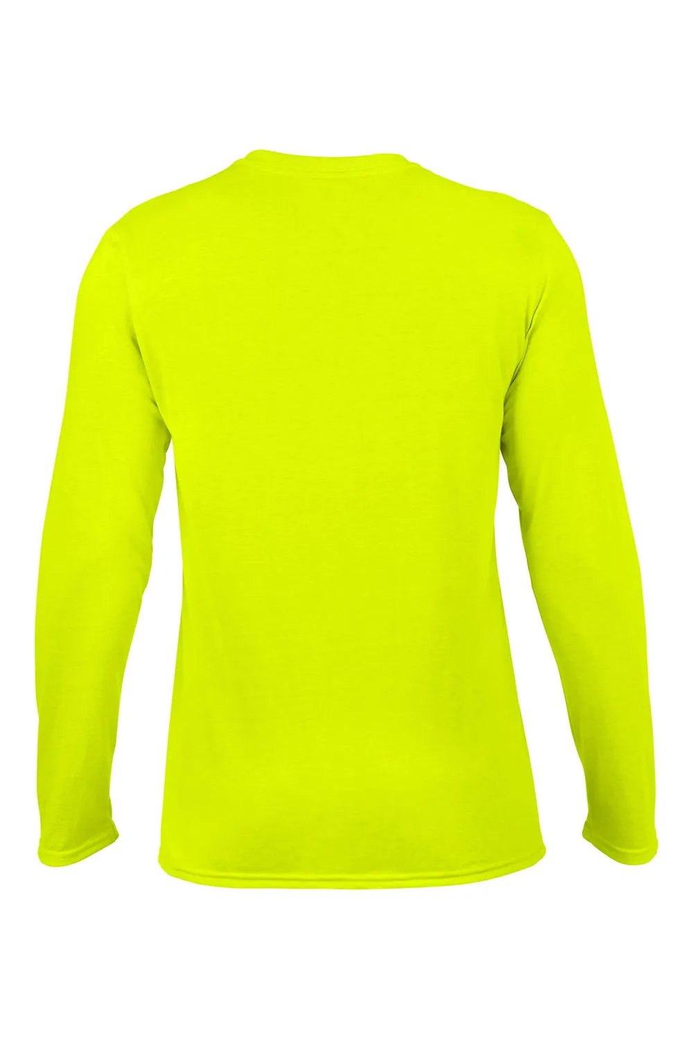 Gildan Mens Performance Jersey Moisture Wicking Long Sleeve Crewneck T-Shirt - Safety Green
