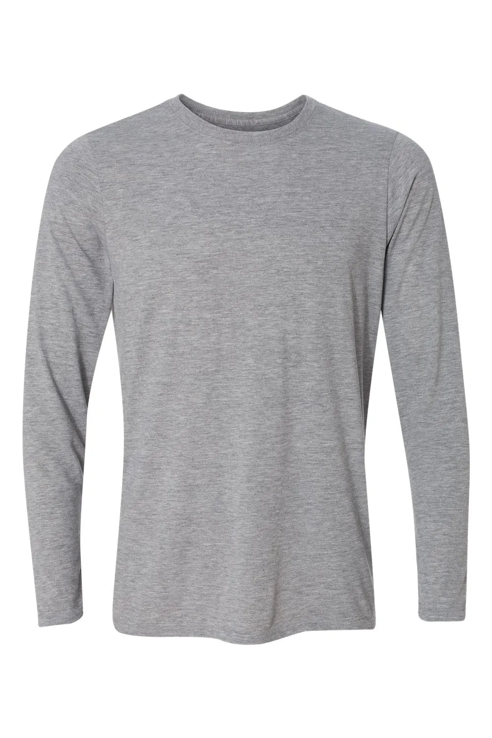 Gildan Mens Performance Jersey Moisture Wicking Long Sleeve Crewneck T-Shirt - Sport Grey
