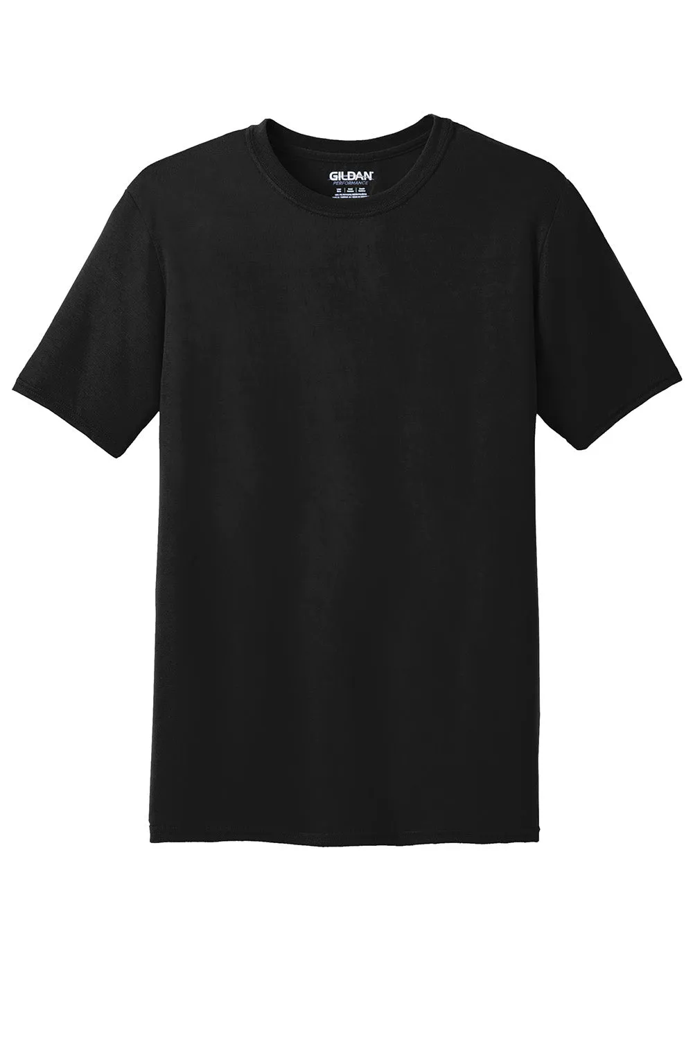Gildan Mens Performance Jersey Moisture Wicking Short Sleeve Crewneck T-Shirt - Black