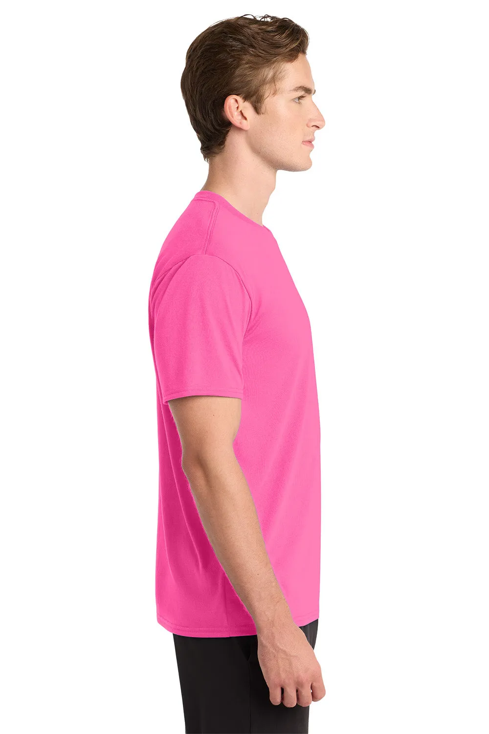Gildan Mens Performance Jersey Moisture Wicking Short Sleeve Crewneck T-Shirt - Safety Pink