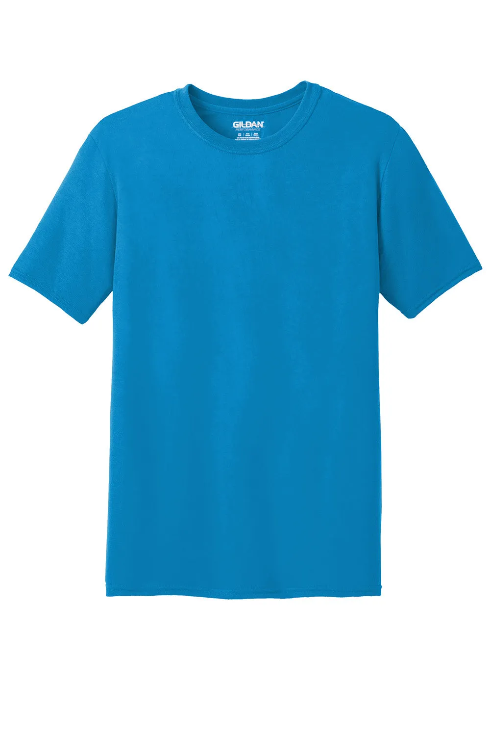 Gildan Mens Performance Jersey Moisture Wicking Short Sleeve Crewneck T-Shirt - Sapphire Blue