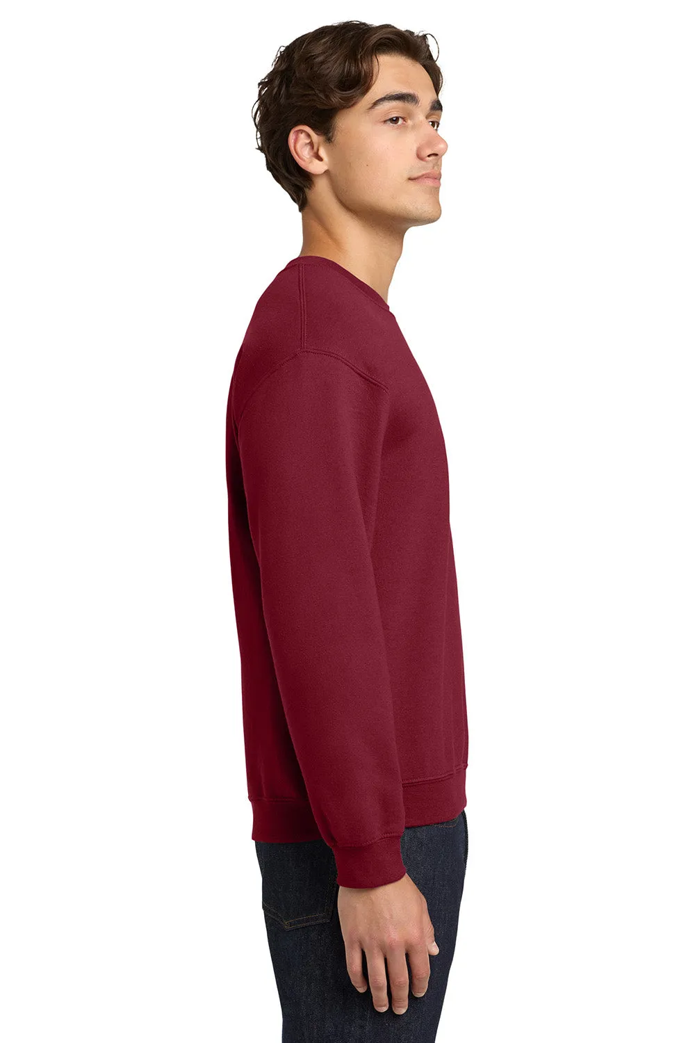 Gildan Mens Pill Resistant Fleece Crewneck Sweatshirt - Garnet Red
