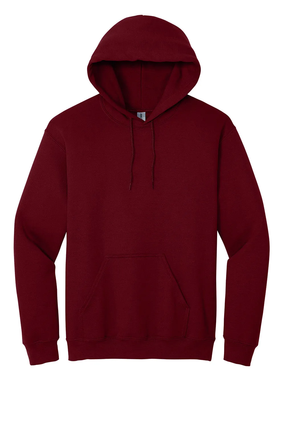 Gildan Mens Pill Resistant Hooded Sweatshirt Hoodie w/ Pouch Pocket - Garnet Red