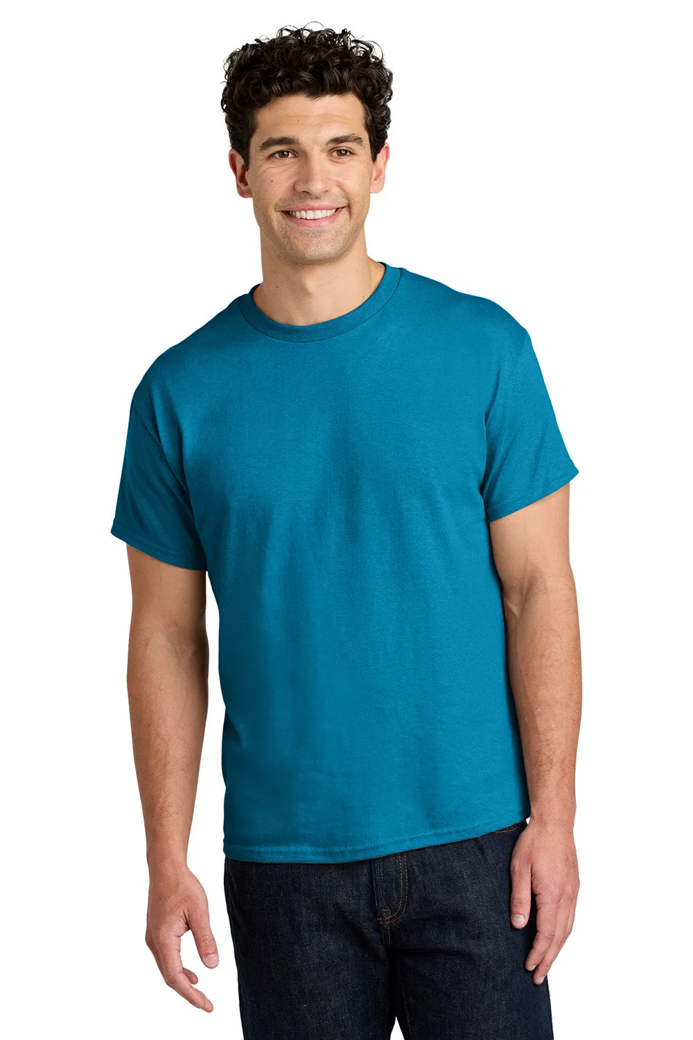 Gildan Mens Short Sleeve Crewneck T-Shirt - Antique Sapphire Blue