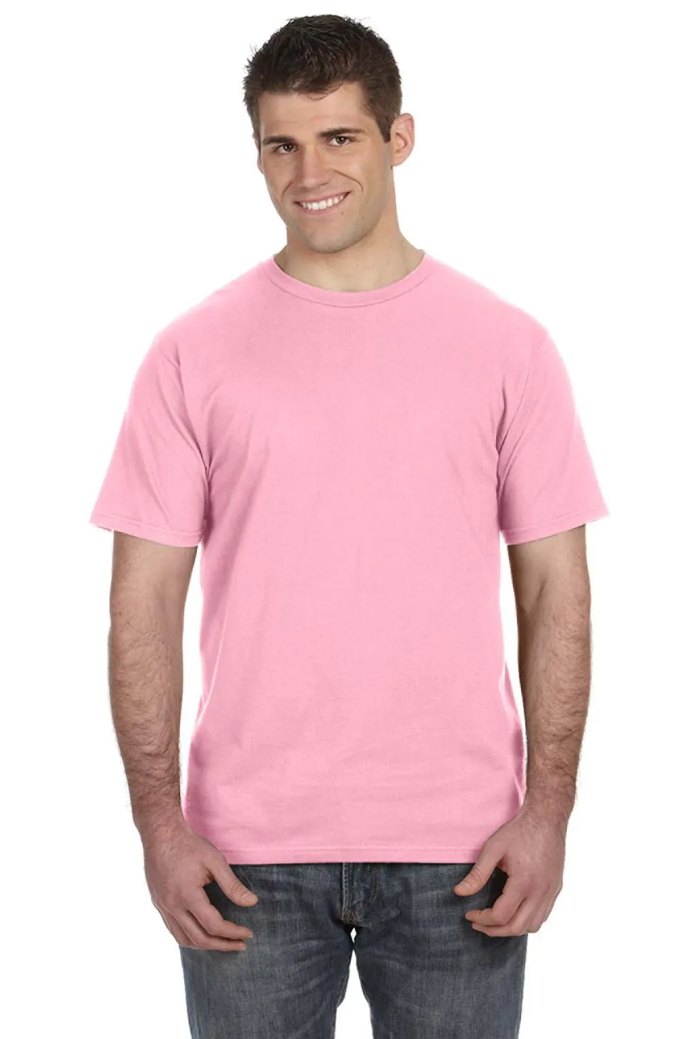 Gildan Mens Short Sleeve Crewneck T-Shirt - Charity Pink