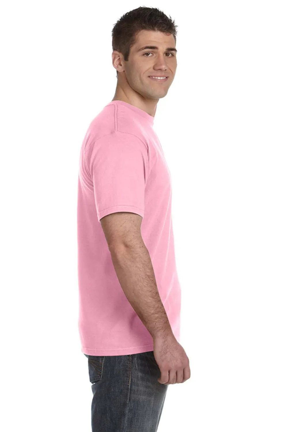 Gildan Mens Short Sleeve Crewneck T-Shirt - Charity Pink