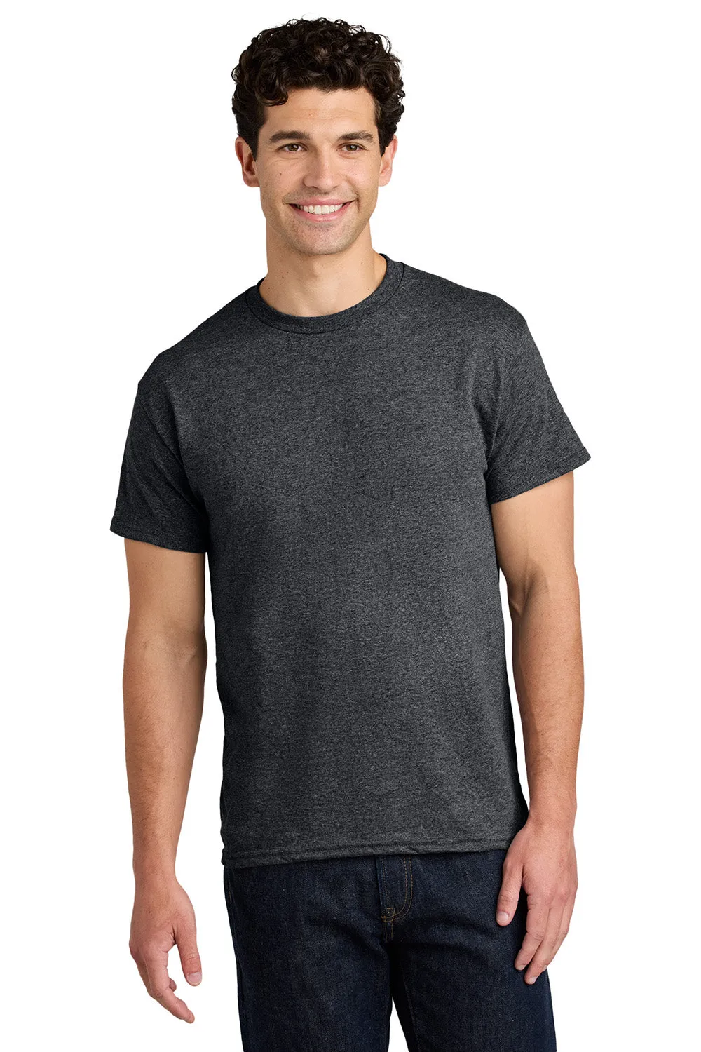 Gildan Mens Short Sleeve Crewneck T-Shirt - Heather Dark Grey