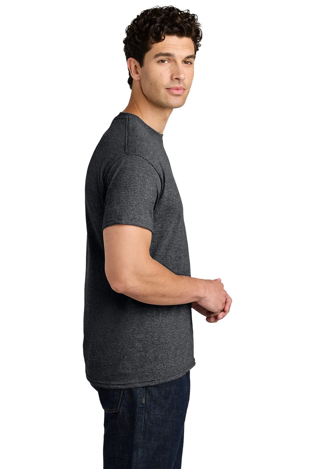 Gildan Mens Short Sleeve Crewneck T-Shirt - Heather Dark Grey