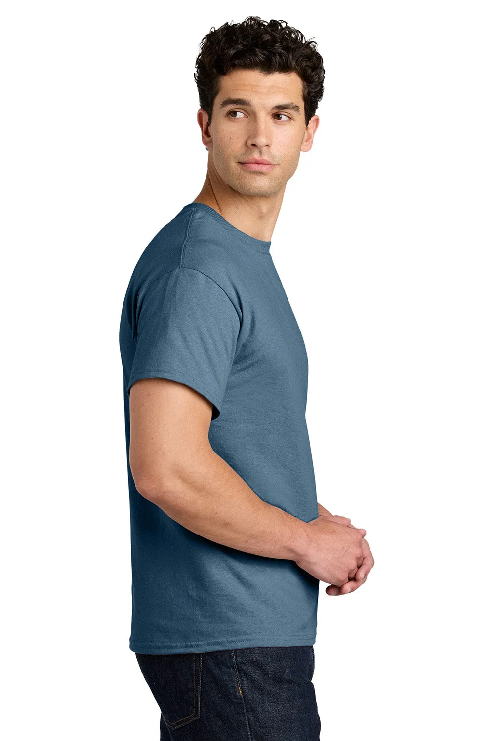 Gildan Mens Short Sleeve Crewneck T-Shirt - Indigo Blue