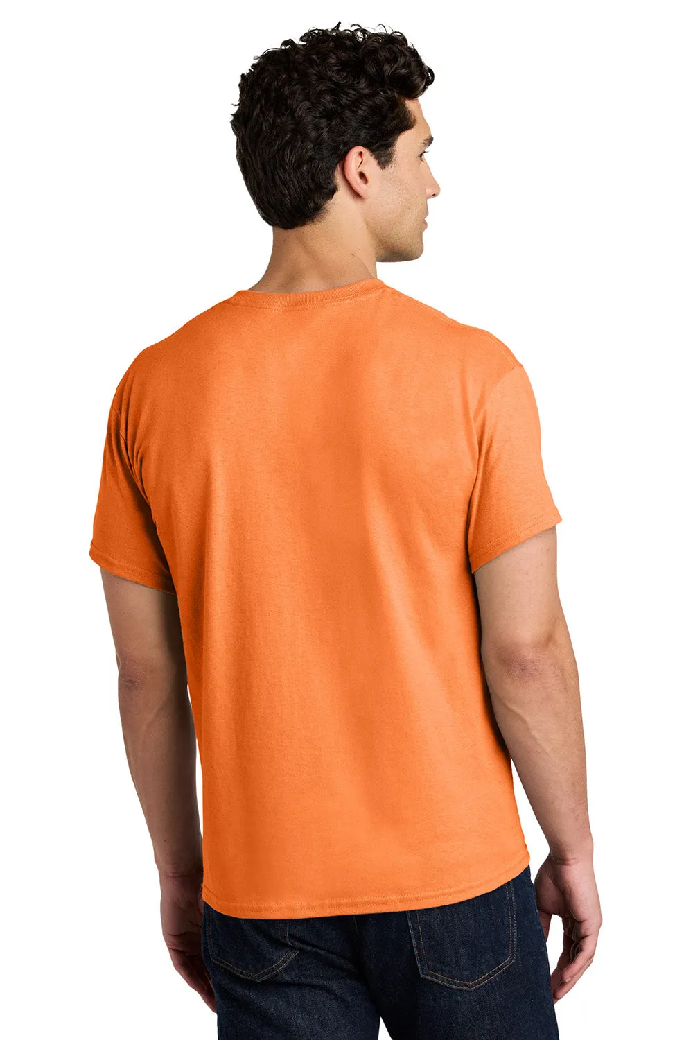 Gildan Mens Short Sleeve Crewneck T-Shirt - Tangerine Orange