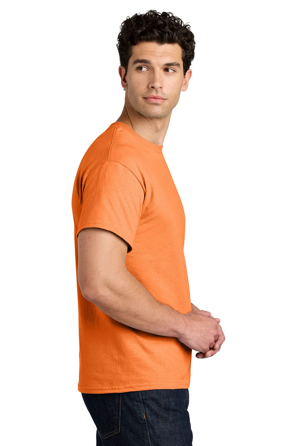 Gildan Mens Short Sleeve Crewneck T-Shirt - Tangerine Orange