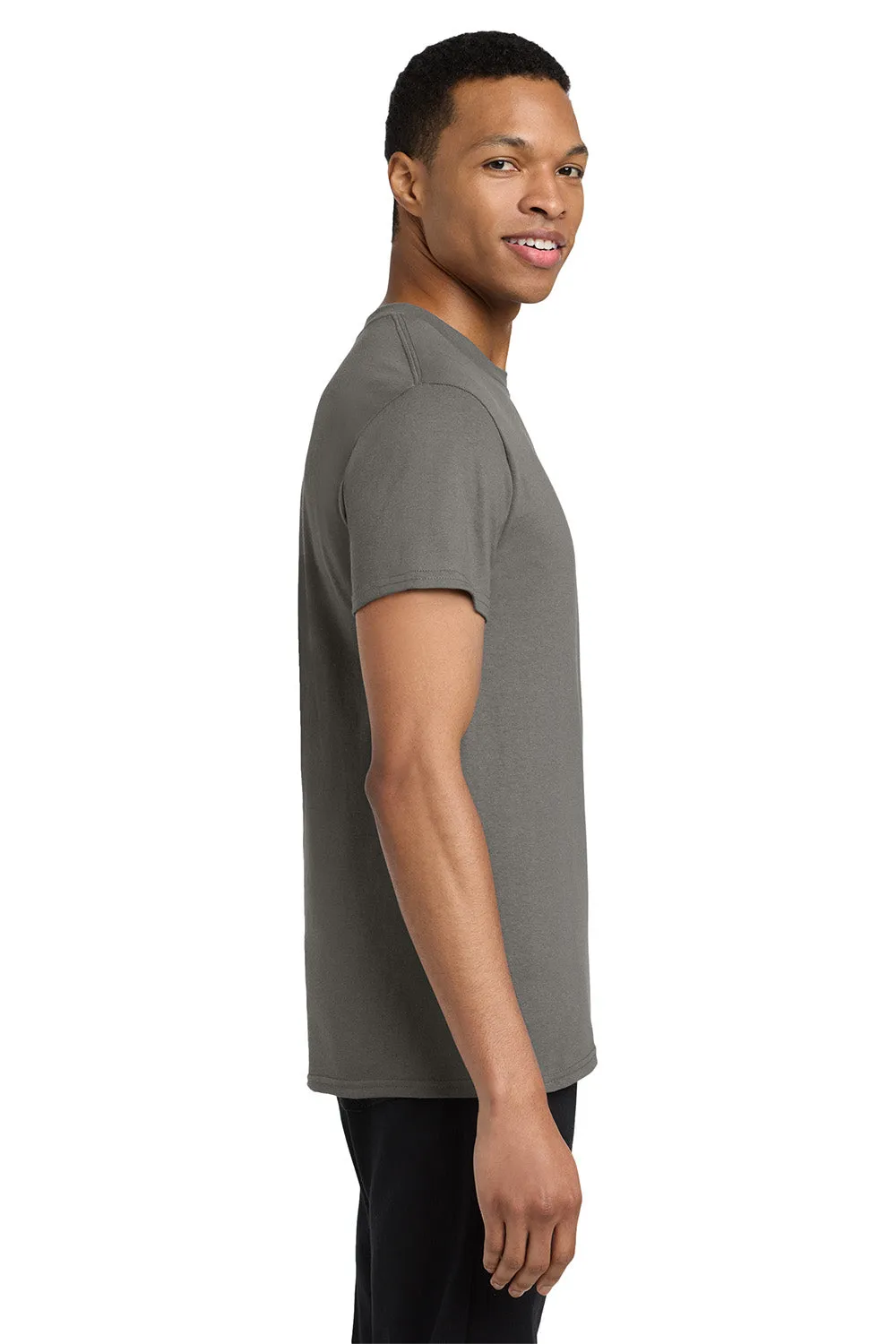 Gildan Mens Short Sleeve Crewneck T-Shirt w/ Pocket - Charcoal Grey