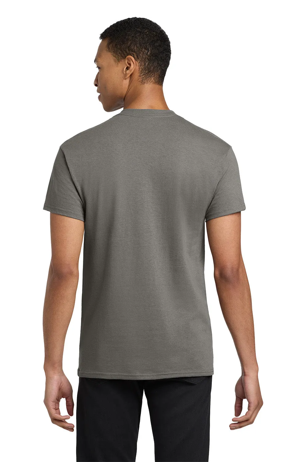 Gildan Mens Short Sleeve Crewneck T-Shirt w/ Pocket - Charcoal Grey