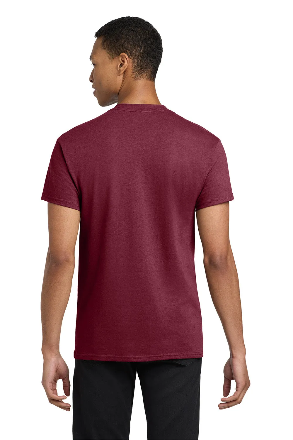Gildan Mens Short Sleeve Crewneck T-Shirt w/ Pocket - Maroon