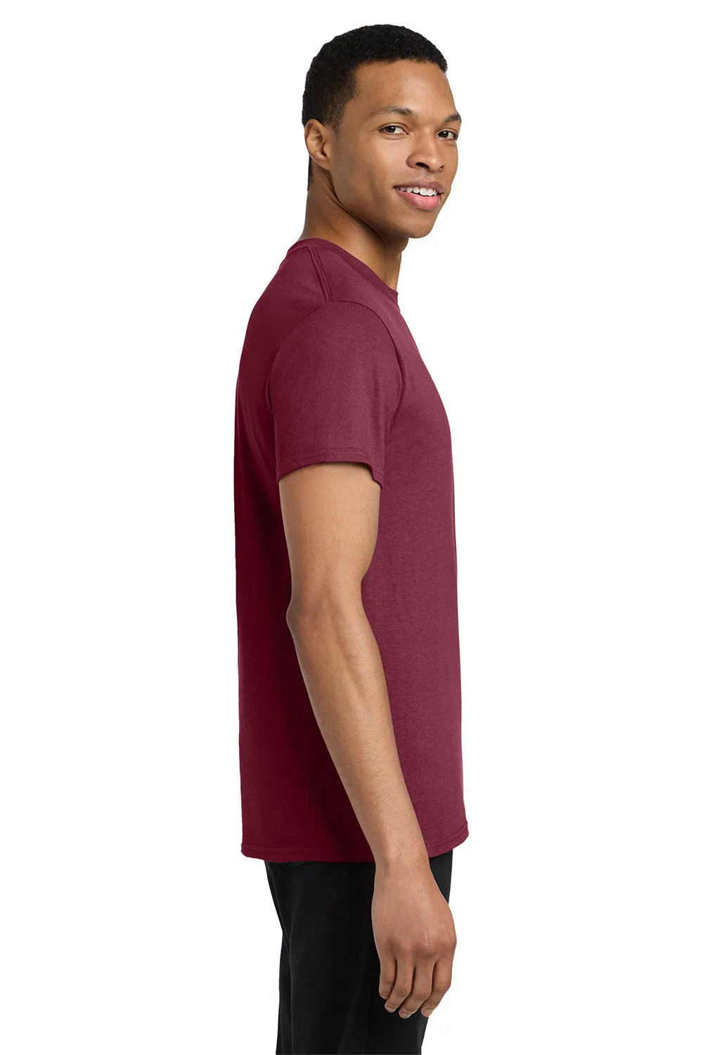 Gildan Mens Short Sleeve Crewneck T-Shirt w/ Pocket - Maroon