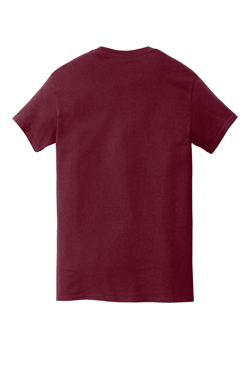 Gildan Mens Short Sleeve Crewneck T-Shirt w/ Pocket - Maroon