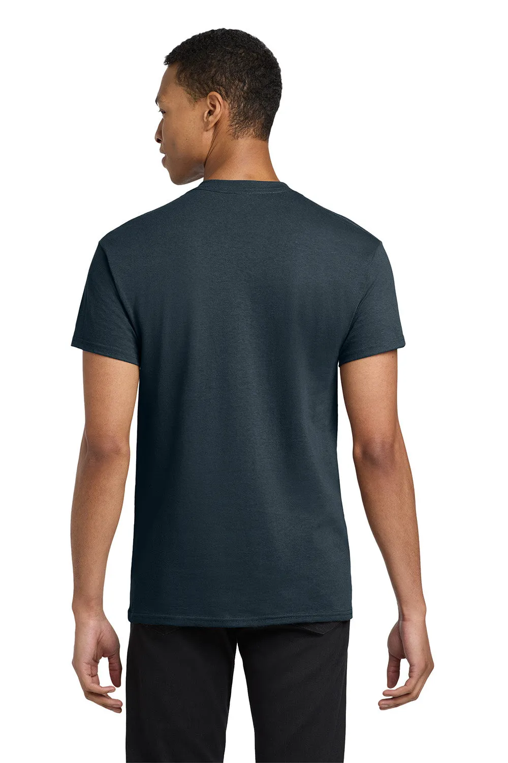 Gildan Mens Short Sleeve Crewneck T-Shirt w/ Pocket - Navy Blue