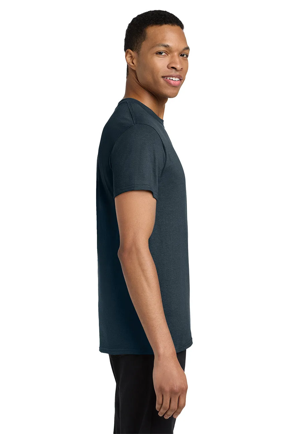 Gildan Mens Short Sleeve Crewneck T-Shirt w/ Pocket - Navy Blue