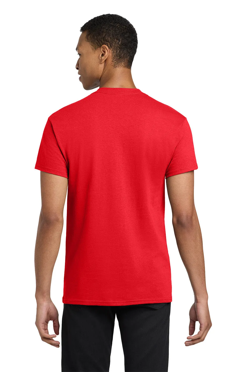 Gildan Mens Short Sleeve Crewneck T-Shirt w/ Pocket - Red